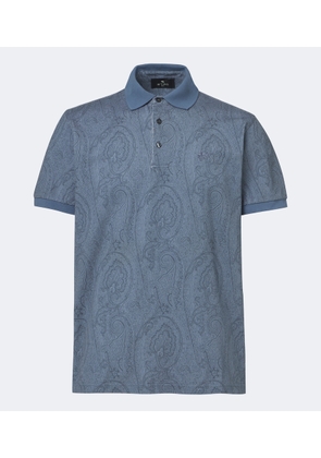 Etro Paisley cotton pique polo shirt