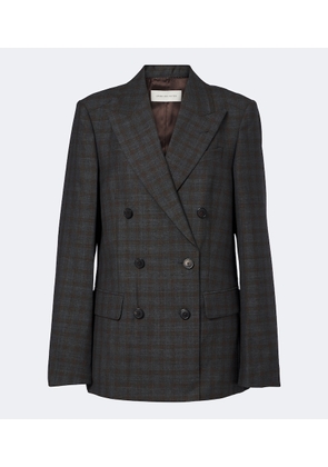 Dries Van Noten Checked double-breasted wool blazer