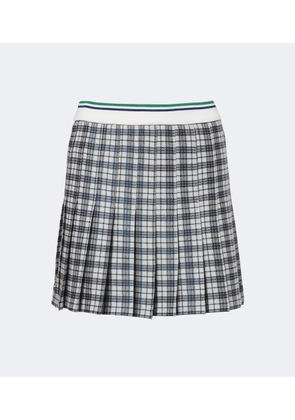 Burberry Burberry Check pleated tweed miniskirt