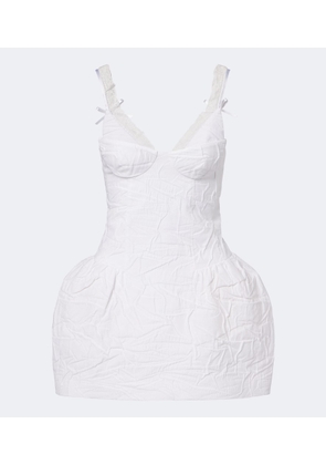 Shushu/Tong Crinkled cotton-blend minidress