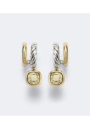 David Yurman DY MercerÂ® 18kt gold and sterling silver drop earrings with citrines