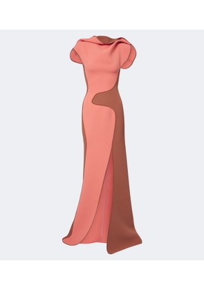 Maticevski Cinnamon draped paneled gown