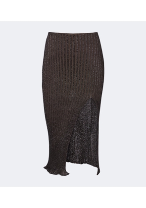 Missoni Striped lame midi skirt
