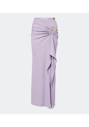 Christopher Esber Spiral Beach Glass ribbed-knit jersey maxi skirt