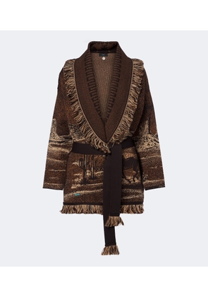 Alanui Wild Wild jacquard wool-blend cardigan