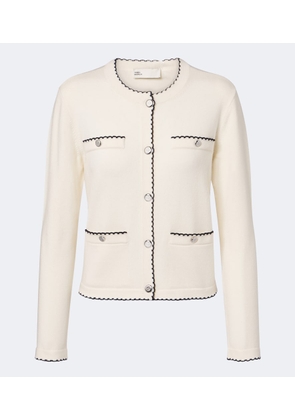 Tory Burch Kendra scalloped wool-blend cardigan