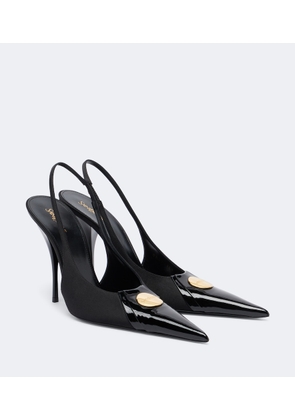 Saint Laurent Louis satin slingback pumps
