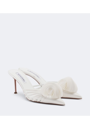 Aquazzura Wild Bloom floral-applique satin mules