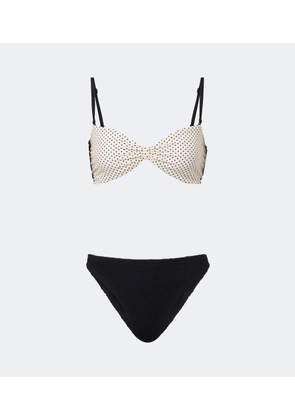 Hunza G Delphine polka-dot reversible bikini