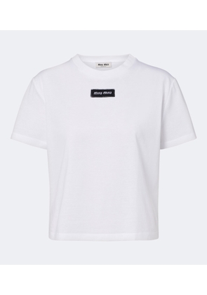Miu Miu Logo cotton T-shirt