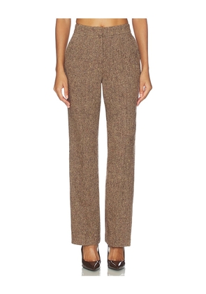 ALIGNE Lena Wool Trouser in Brown. Size 6. Also in 2.
