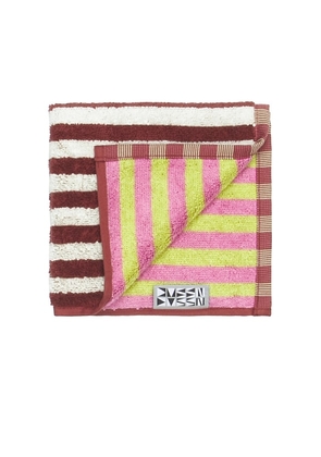Dusen Dusen Caterpillar Stripe Washcloth in Beauty: Multi.