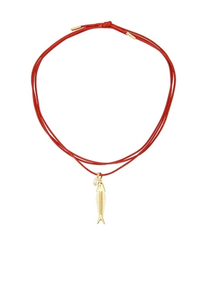 Eliou Spina Wrap Necklace in Red.