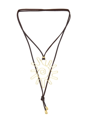 Eliou Sun Wrap Necklace in Brown.