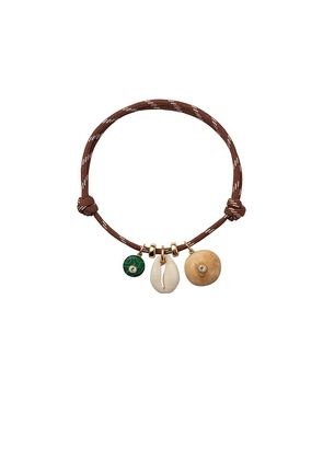 Eliou Tatty Anklet in Brown.