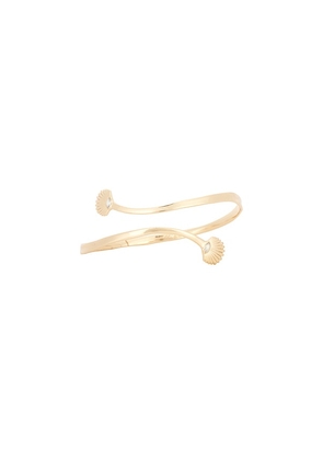 Ettika Santorini Shell Arm Cuff in Metallic Gold.