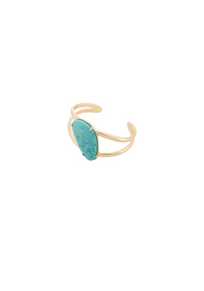 Ettika Desert Tide Cuff in Metallic Gold.