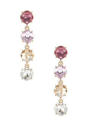 Ettika Four The Money Earrings in Pink.