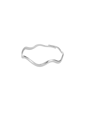 Jenny Bird Ola Arm Cuff in Metallic Silver.