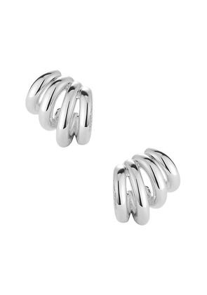Jenny Bird Monroe Earrings in Metallic Silver.