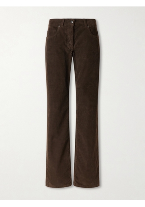 The Row - Frava Cotton-corduroy Mid-rise Straight-leg Pants - Brown - 24,25,26,27,28,29,30,31