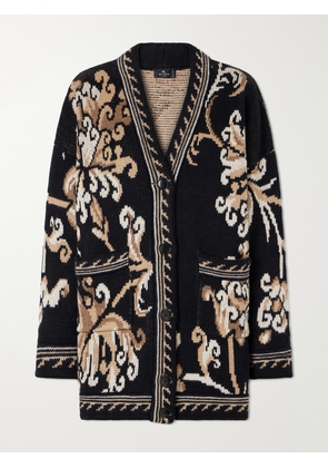 Etro - Jacquard-knit Wool Cardigan - Black - IT36,IT38,IT40,IT42,IT44,IT46,IT48