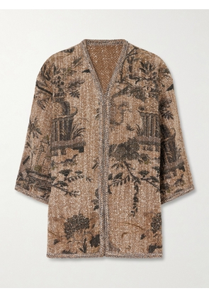 Etro - Kesa Embroidered Bouclé Jacket - Neutrals - One size