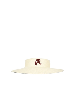 Malbon Hortensia Visor Hat in Neutral.