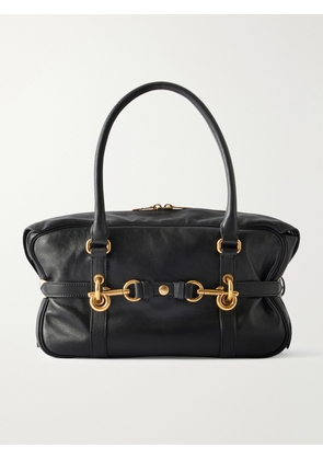 Burberry - Embellished Leather Shoulder Bag - Black - One size