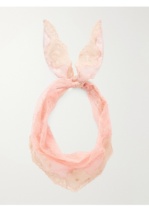 Valentino Garavani - Lace Scarf - Pink - One size