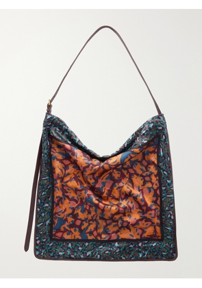 Dries Van Noten - Printed Satin Shoulder Bag - Brown - One size