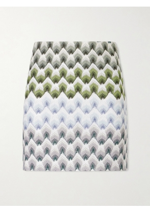 Missoni - Embellished Crochet-knit Mini Skirt - Green - IT36,IT38,IT40,IT42,IT44,IT46,IT48