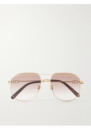 DIOR Eyewear - Petit Cd Metal Aviator Sunglasses - Gold - One size