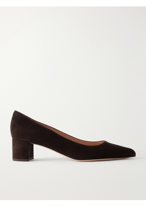 Gianvito Rossi - Piper 45 Suede Pumps - Brown - IT36,IT36.5,IT37,IT37.5,IT38,IT38.5,IT39,IT39.5,IT40,IT40.5,IT41,IT41.5,IT42