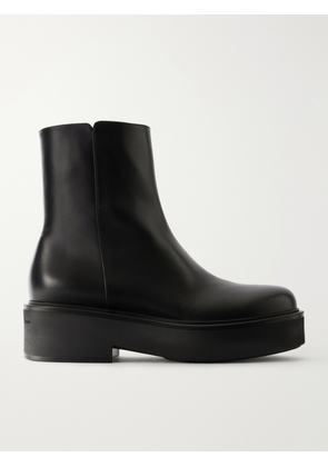Gianvito Rossi - Hiro Bootie Leather Ankle Boots - Black - IT36,IT36.5,IT37,IT37.5,IT38,IT38.5,IT39,IT39.5,IT40,IT40.5,IT41,IT41.5,IT42