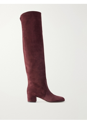 Gianvito Rossi - Suede 45 Over-the-knee Boots - Burgundy - IT36,IT36.5,IT37,IT37.5,IT38,IT38.5,IT39,IT39.5,IT40,IT40.5,IT41,IT41.5,IT42