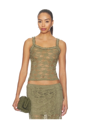 Steve Madden Mavee Knit Top in Green. Size XS. Also in S, M, L, XL.