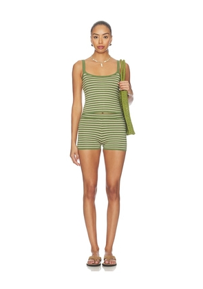 superdown Anneli Knit Short Set in Green. Size XXS. Also in XS, S, M, L, XL.