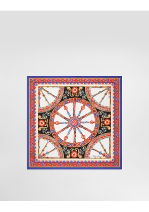 Dolce & Gabbana 50x50 Carretto-print Silk Twill Scarf - Woman Scarves And Silks Multicolor Pz