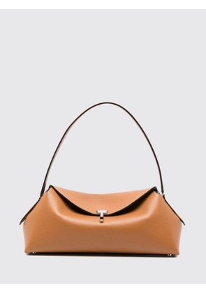 TOTEME T-Lock Flared Leather Shoulder Bag with Signature Turn-Lock Closure