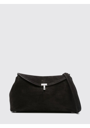 TOTEME T-Lock Suede Shoulder Bag with Turn-Lock Closure
