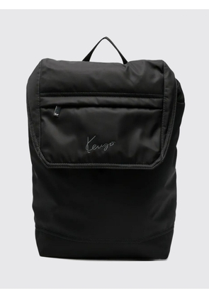 KENZO Signature Nylon Backpack with Embroidered Logo and Drawstring Closure