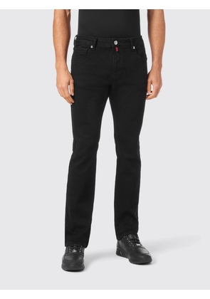 BILLIONAIRE Regular Fit Straight Leg Stretch-Denim Jeans with Embroidered Logo
