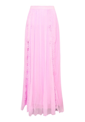 LoveShackFancy Isabelline Chiffon Slit Skirt - Moda Operandi