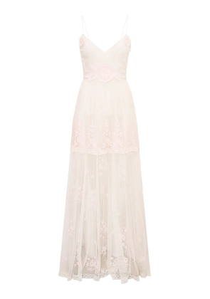 LoveShackFancy Valmy Embroidered Lace Dress - Moda Operandi