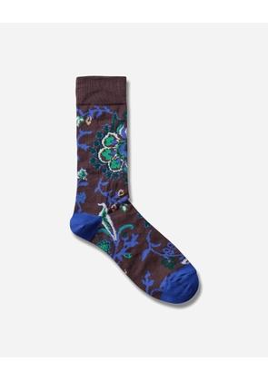 Floral Socks Brown