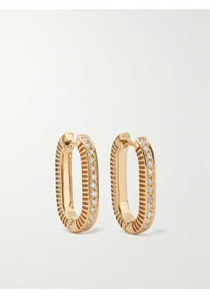 L’Atelier Nawbar - Lock Ray Small 18-karat Gold, Mother-of-pearl And Diamond Earrings - One size