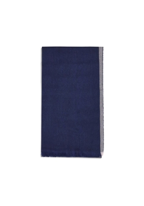 Brunello Cucinelli Blue Cashmere Scarf