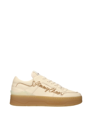 Jimmy Choo Beige Leather Low Top Sneakers - EU36/US6