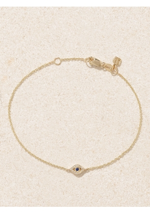 Sydney Evan - Small Evil Eye 14-karat Gold, Diamond And Sapphire Bracelet - One size
